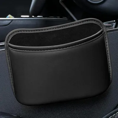 Produktbild von Autozubehör Kunstleder Seitentasche Organizer Universal Handyhalter Schwarz 1 Stück