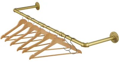 Produktbild von Wandmontiertes Kleiderregal aus Industriemetall 100 cm