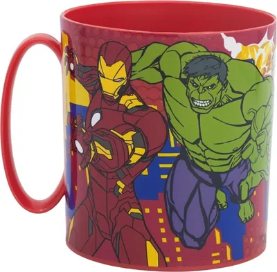 Produktbild von Avengers Becher Mikrowellengeeigneter Kunststoffbecher 390ml