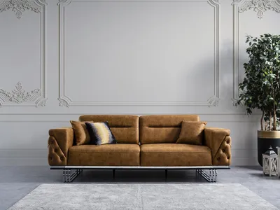 Produktbild von Sofagarnitur Komplette Sofa 31 Sitz Sessel Kunstleder Braun Set 2tlg
