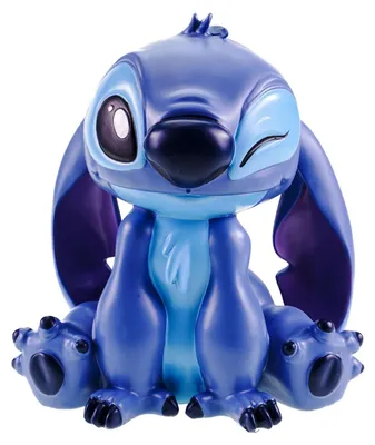 Sitzende Stitch-Figur, 20 cm, Polyresin, mehrfarbig