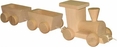 Produktbild von Miva Holz Nachziehfigur Zug - pädagogisches Spielzeug mehrfarbig