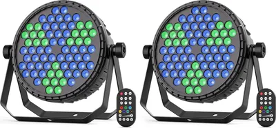 Produktbild von Bühnenscheinwerfer-Effekt, RGB 72 LEDs, DMX512 Steuerung, 2Stück, EU-Stecker