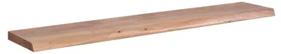 Produktbild von Wandregal 140 cm aus massivem Akazienholz - schwebend - mit Baumkante
