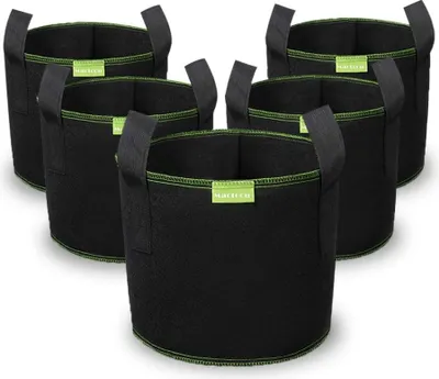 Produktbild von Famanu Pflanzenbehälter 7 Gallonen - 5er Set mit Tragegriffen