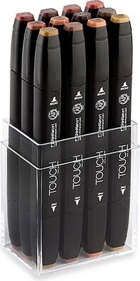 Obrázok produktu pre Obojstranné alkoholové fixky Fine & Chisel TOUCH, 12 ks