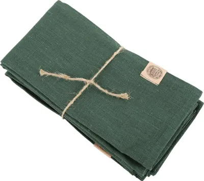 Produktbild von Stoffservietten Leinen Erik 4er Set 44x44cm grün hochwertig & nachhaltig