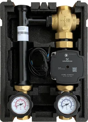 Produktbild von Thermoreflux X Rücklaufanhebung mit Festwertthermostat  60°C mit Grundfos UPM3 Hybrid 25/7 Hocheffizienzpumpe