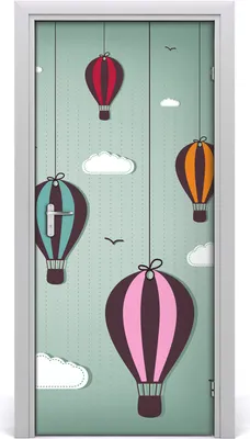 Produktbild von Tulup Türaufkleber 95x205 cm Dekorative Aufkleber Selbstklebend Wasserdichte Tapete Abnehmbar Schlafzimmer Wohnzimmer Wohnkultur - Ballons