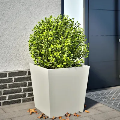 Produktbild von "2026 Promotion" Pflanzkübel - Hochbeet - Weiß 50x50x50 cm Stahl - Beete C864