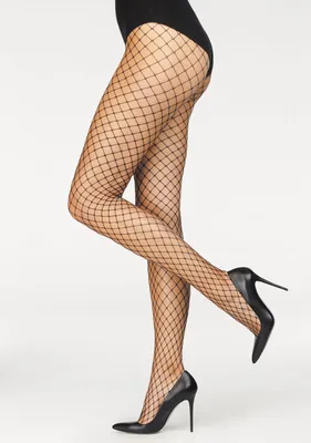 Produktbild von Buffalo Netzstrumpfhose Fishnetz Stocking Damen y Strumpfhose weich 2 -teilig schwarz Größe 44/46