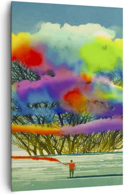Produktbild von Bild auf Leinwand - Leinwandbild - Einteilig - Abstraktion Natur - 80x120cm - Wand Bild - Wanddeko - Wandbilder - Leinwanddruck - Wanddekoration - Leinwand bilder - Wandbild - PA80x120-3728