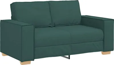 Image de Canapé 2 places Vert foncé 120 cm Tissu