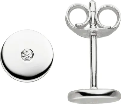 Produktbild von Ohrstecker 925 Sterling Silber 2 Zirkonia