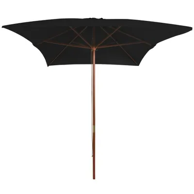 Immagine prodotto di Ombrellone da Giardino con Palo in Legno Nero 200x300 cm
