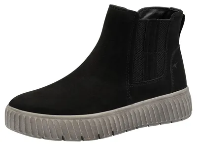 Zdjęcie produktu dla Tamaris Comfort Ankle Boot - Black Leather Rozmiar: 36 Szerokość: Normalna