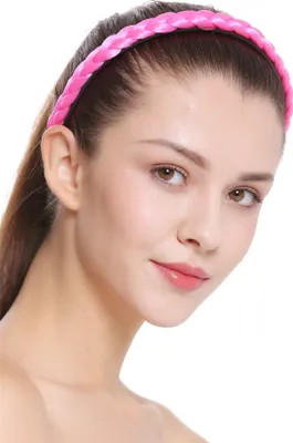 Produktbild von WIG ME UP Geflochtener schmaler Haarreif Rosa CXT-003-309