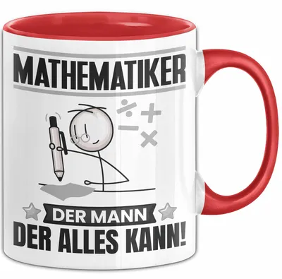 Produktbild von Mathematiker Tasse Geschenk für Mathematiker Der Mann Der Alles Kann Geschenkidee zum Geburtstag (Rot)