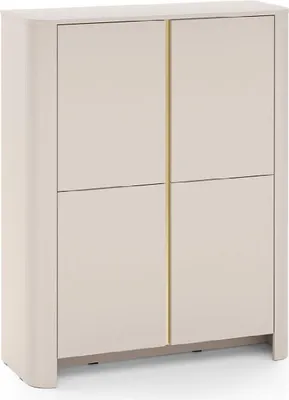 Produktbild von YOURHOUSE24 Hochkommode Bari K-103 Vicenza 103x132x39 cm (Farbe: Kaschmir)