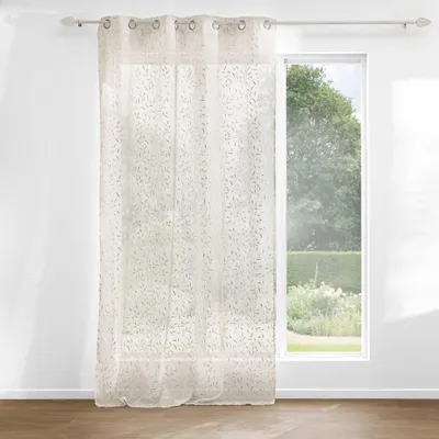 Vorhang mit Ösen 140x240 cm, sandgestrahltes Voile, halbtransparent