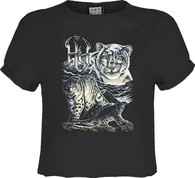 Obrázok produktu pre Amplified - Krátky top "Snow Leopards" pre ženy GD3138 (L) (Charcoal)