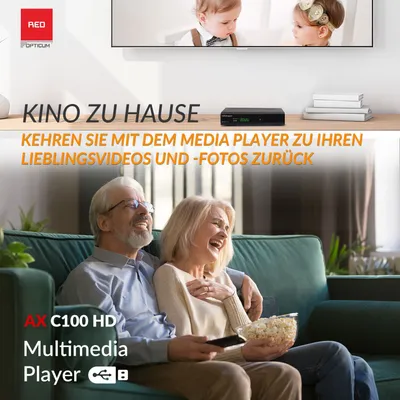 Produktbild von Opticum AX C100 HD, Kabel, Full HD, DVB-C, 4:3, 16:9, AVI, AVS, H.265, MKV, MP4, MPEG1, MPEG2, MPEG4, MPG, TS, VP8, AAC, AC3, MP1, MP3, WMA