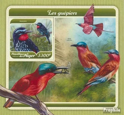 Produktbild von Briefmarken Niger 2017 Mi Block 781 (kompl. Ausg.) postfrisch Bienenfresser