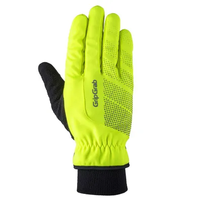 Immagine prodotto di Gripgrab, guanti da ciclismo invernali antivento, alta visibilità, giallo/nero, taglia L