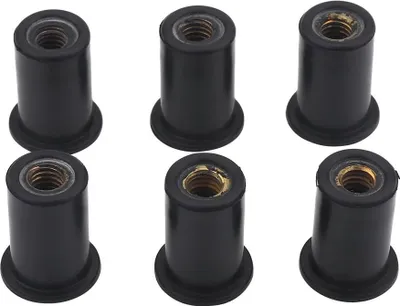 Produktbild von Gummimutter M6 - 6 Stück Windschutzscheibenbefestigungen für Windschutzscheibe / Verkleidungsmuttern - Kajak-Zubehör für Motorräder Kajak-Kanu