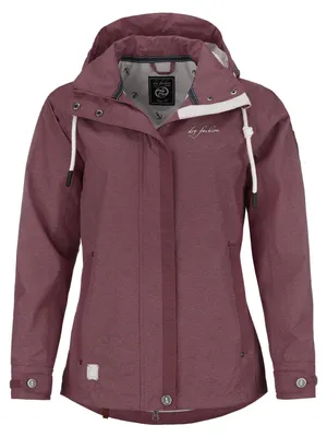 Produktbild von Dry Fashion Damen Funktionsjacke Greetsiel – Outdoor Jacke Damen Reißverschluss Jacke Atmungsaktiv Winddicht Wasserdicht in Beere-Melange Größe 38