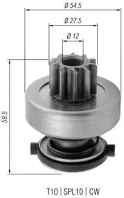 Produktbild von MAGNETI MARELLI 940113020376 Anlasser-Ritzel AMB0376