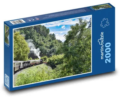 Zdjęcie produktu dla Puzzle 2000 Parowóz wśród natury - martinpuzzle