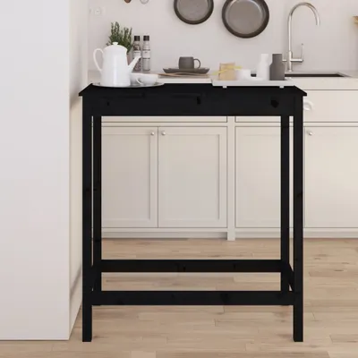 Obrázek produktu pro vidaXL Barový stůl černý 100x50x110 cm Masivní borovicové dřevo