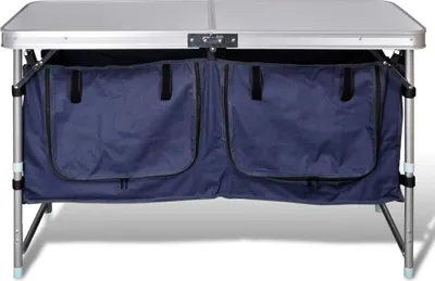 Image de vidaXL Meubles de camping Espace de rangement en aluminium pliable