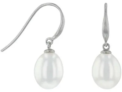 Obrázok produktu pre Luna-Pearls – 315.0416_8,5–9 mm – náušnice – rhodiované striebro 925 – sladkovodná kultivovaná perla 8,5–9 mm