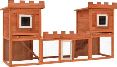 Produktbild von Großer Kaninchenstall Kleintierkäfig Doppelhaus