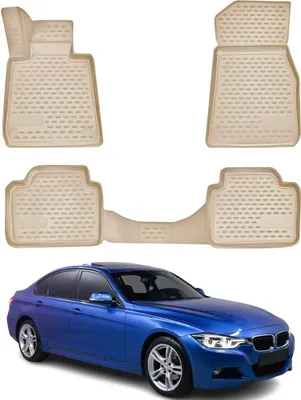 Zdjęcie produktu dla 2013-2021 BMW serii 3 F30 F31 2012-2018 / serii 4 F32 F36 dywaniki podłogowe TPE beżowe 4 szt