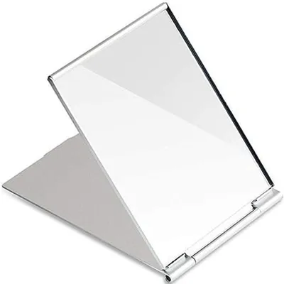 Image de Petit miroir de voyage – miroir de poche 8,5 x 11,5 cm, pliable, idéal pour le camping et le maquillage.