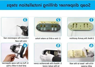 Zdjęcie produktu dla Dozownik mydła do montażu na ścianie, 500 ml, czarny, łazienka
