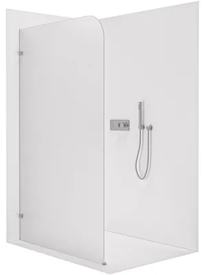 Zdjęcie produktu dla szkło ceramiczneO – Kabina prysznicowa Walk-in Orbis – wersja lewa – 8 mm – chrom, szkło mleczne – 100 x 200 cm