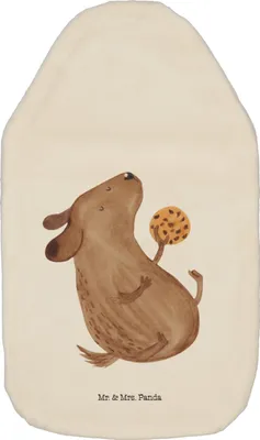 Produktbild von Mr. & Mrs. Panda Wärmekissen Hund Keks - Weiß - Geschenk, Hundekekse, Plüsch Wärmflasche, Leckerli, naturkautschuk, mit Bezug, Sprüche, Hungrig, Hundeleckerli, Flauschige