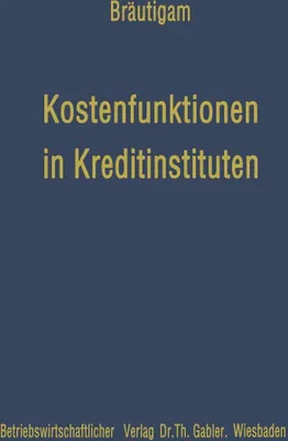 Produktbild von Kostenfunktionen in Kreditinstituten