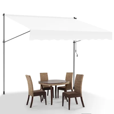 Immagine prodotto di Tenda da sole Jopassy Tenda da sole a morsetto Tenda da sole per balcone Tende da sole da giardino resistenti ai raggi UV Tenda da sole a braccio articolato Crema 2,5 m