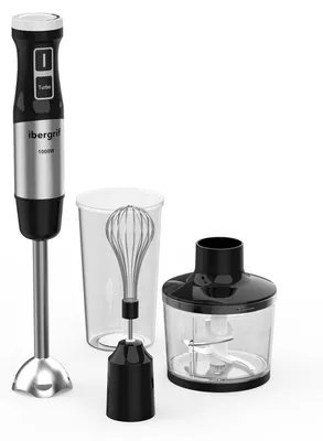 Productafbeelding van Ibergrif 4-in-1 staafmixer, 1000W, met traploze snelheidsregeling