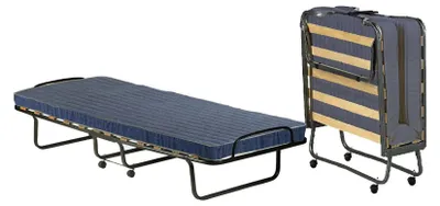 Produktbild von Daaronso-Klappbett, Feldbett mit 12 Latten, inklusive Matratze, platzsparendes Kinderbett, 100 % Italy, 80 x 190 x 37 cm, Schutzhülle auf Anfrage