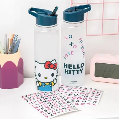 Image de Bouteille Hello Kitty avec autocollants, 650 ml