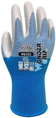 Obrázok produktu pre Pracovné rukavice Wonder Grip WG-522W Bee-Tough biele, tmavomodré, svetlomodré XL/10 (blistrové balenie po 2 ks)