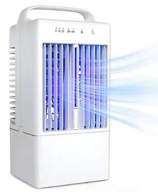 Immagine prodotto di ZELURXX Ventilatore portatile USB con serbatoio da 900 ml, 3 velocità, silenzioso, timer, umidificatore, ideale per l'ufficio e il campeggio