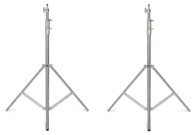 Produktbild von Stativ, Edelstahl, höhenverstellbar, 2 Stück Silber Stativ