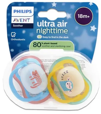 Obrázok produktu pre Philips AVENT SCF376/32, Klasický detský cumlík, Ortodontické, Silikón, Chlapec / dievča, Je možné umývať v umývačke